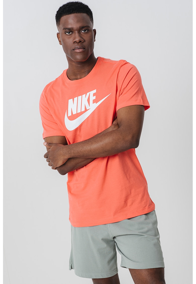 Tricou cu imprimeu logo Icon Futura - Alb/Coral