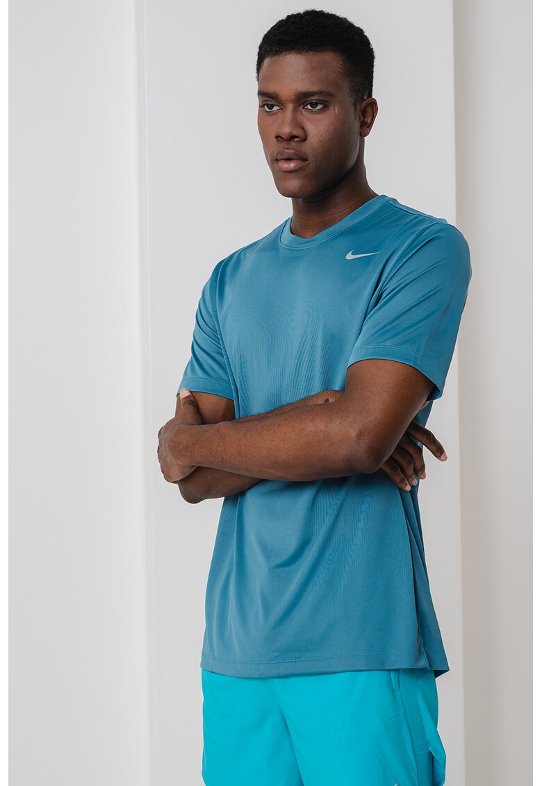 Tricou cu decolteu la baza gatului pentru fitness Legend - Albastru prafuit