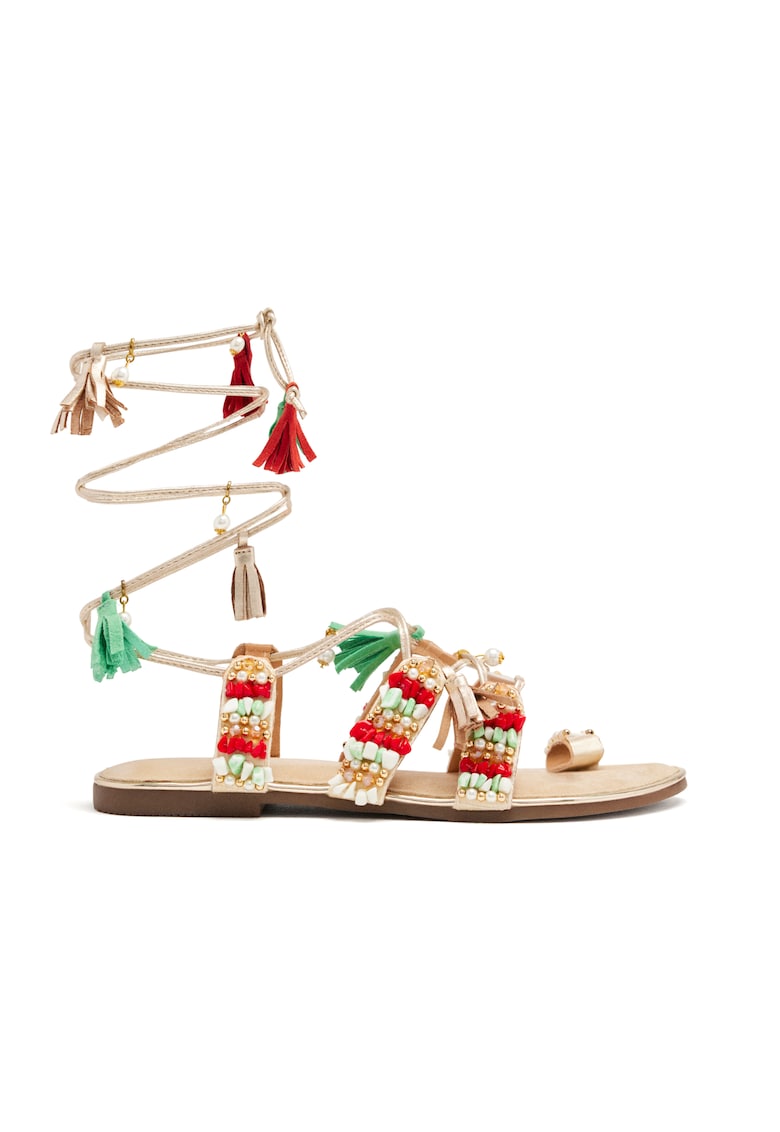 Sandale decorate cu margele Nubo