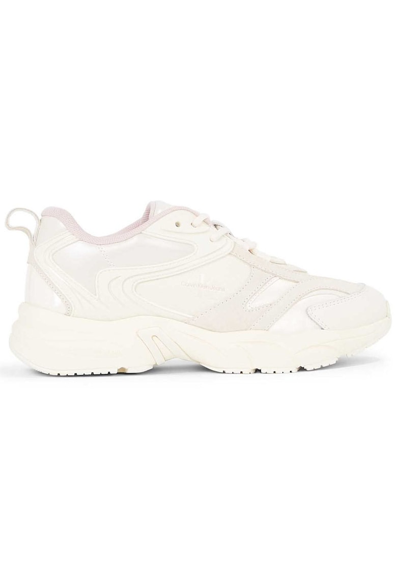 Pantofi sport pentru Femei - retro tennis low lace ml mix - YW0YW01566-02Y - Alb Pantofi sport pentru Femei - retro tennis low lace ml mix - YW0YW01566-02Y - Alb