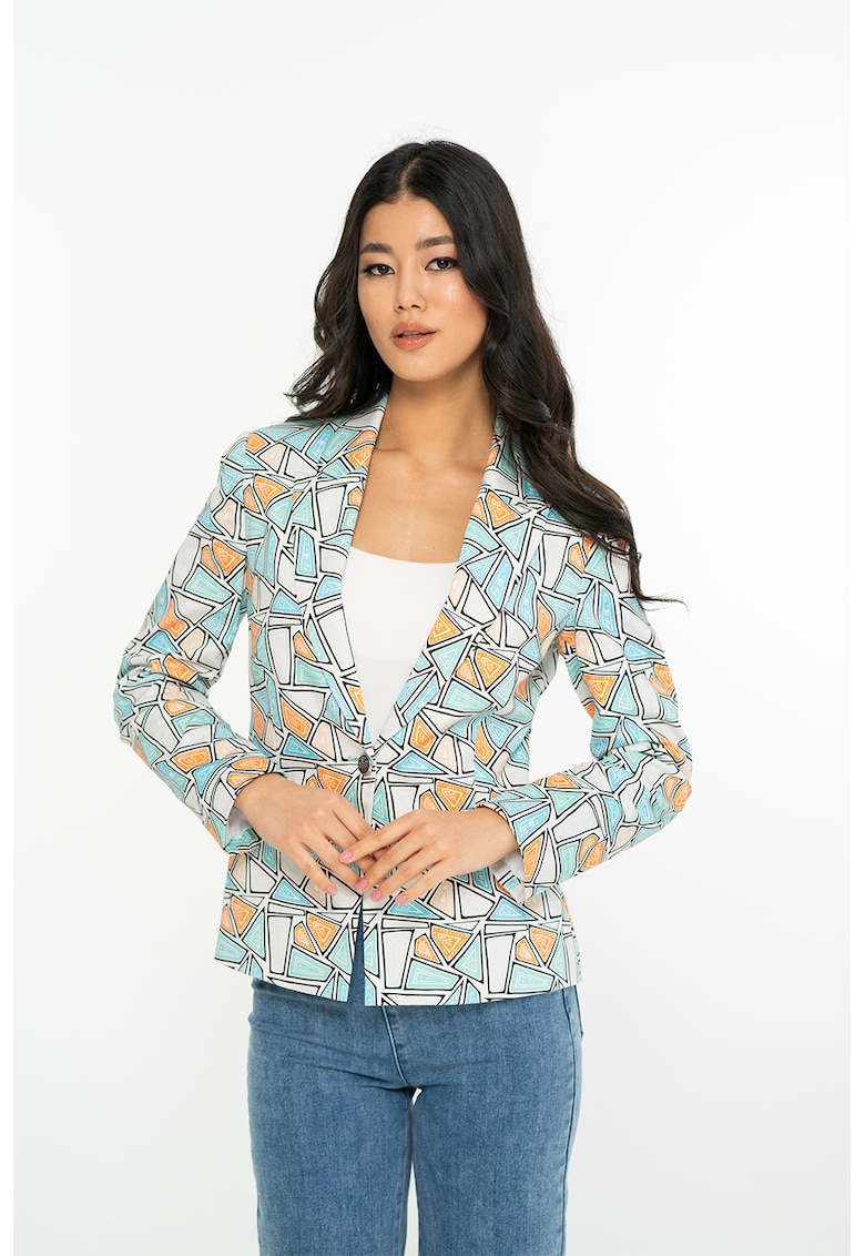 Sacou cu model Maddy - Portocaliu/Albastru glaciar