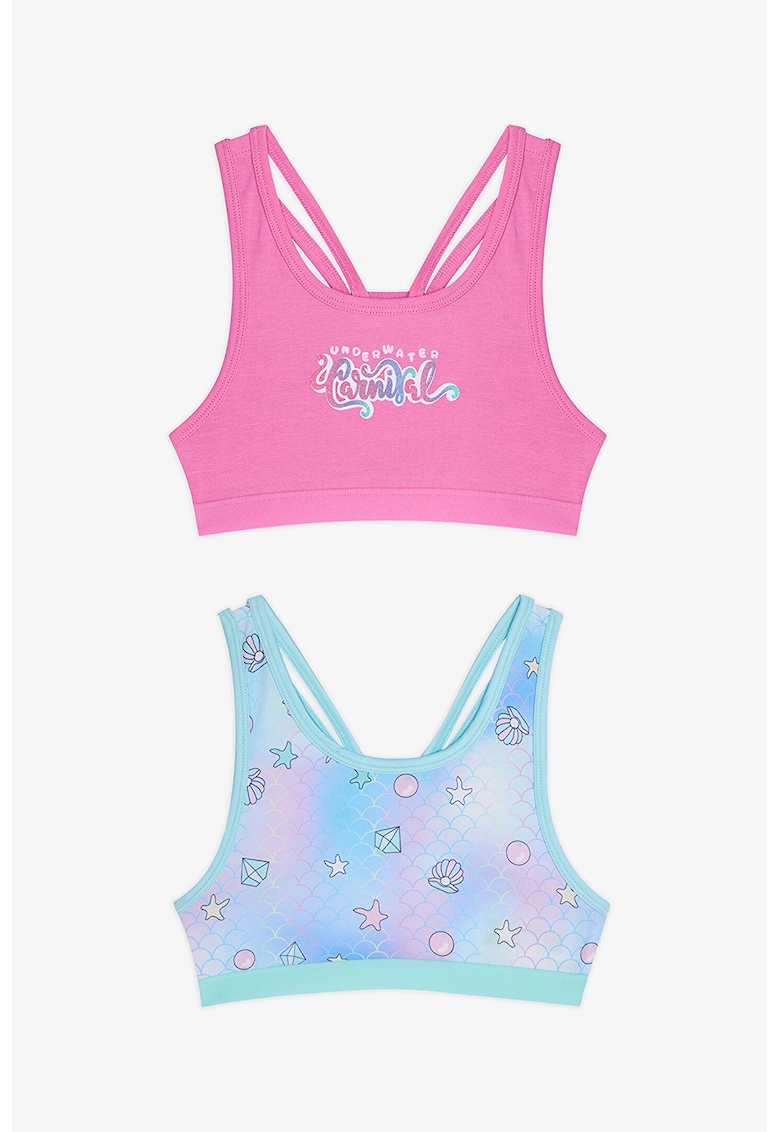 Set de bustiere cu imprimeu - 2 piese