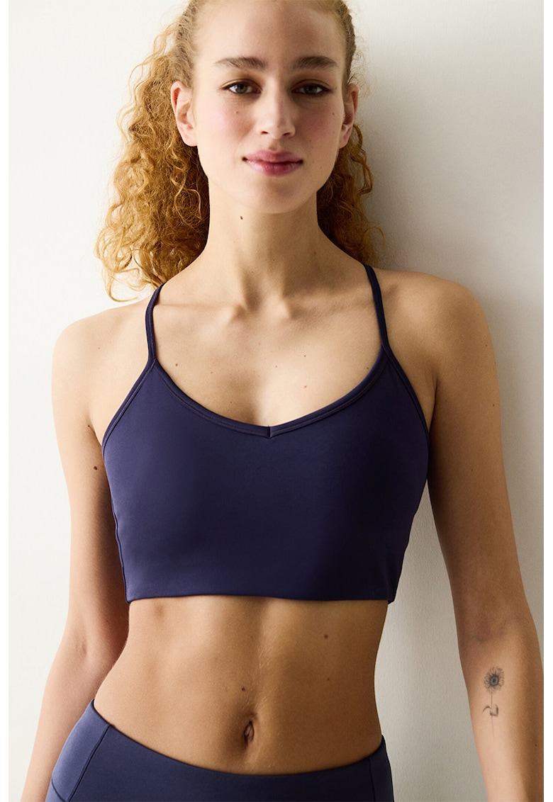 Top-bustiera cu model uni si decolteu racerback