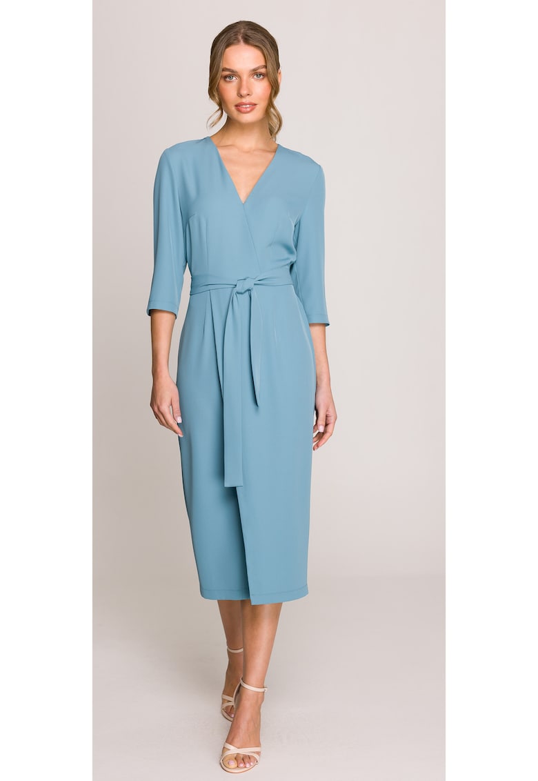 Rochie cu model petrecut - Albastru-