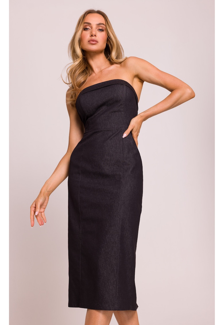 Rochie tip creion cu bretele detasabile -