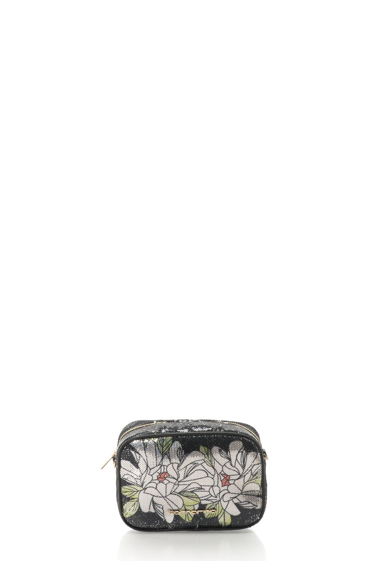 Geanta crossbody cu paiete si imprimeu floral Clio