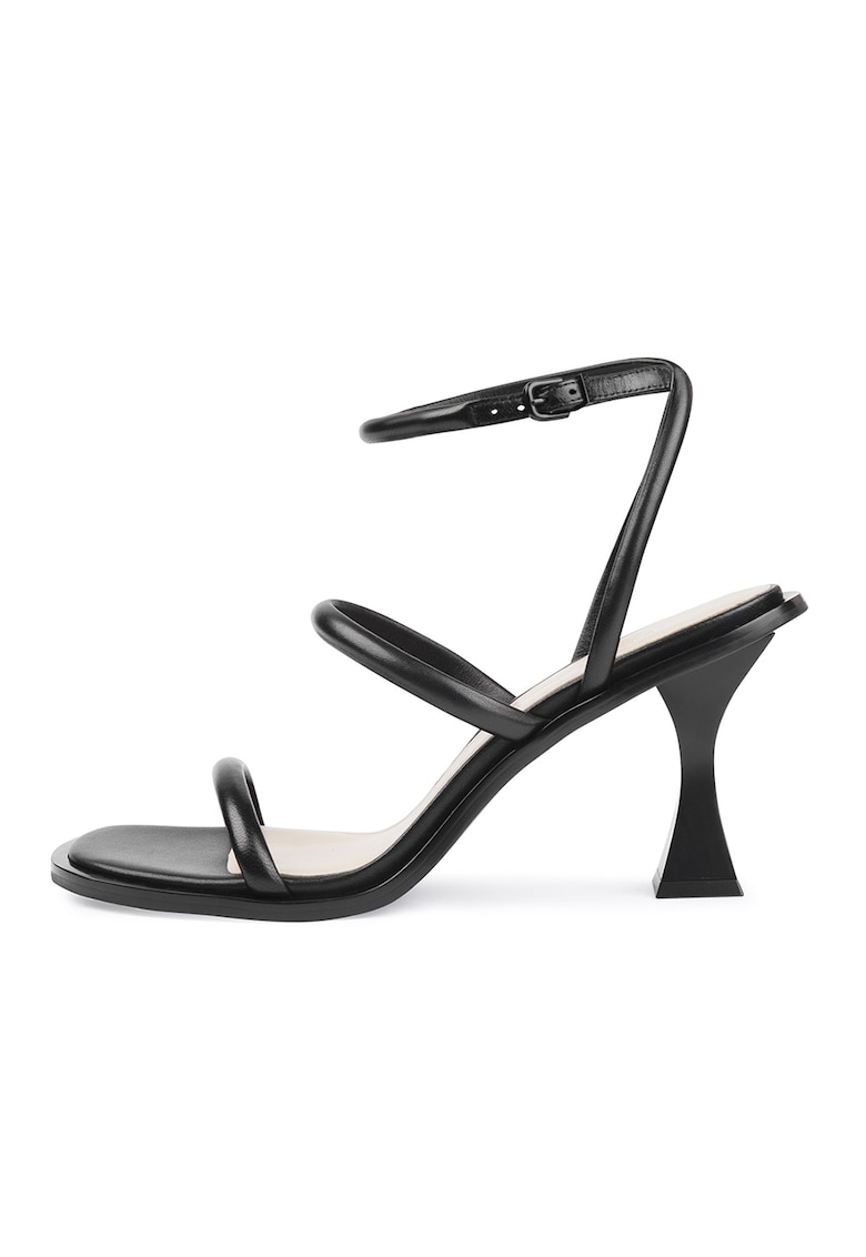 Sandale din piele cu toc