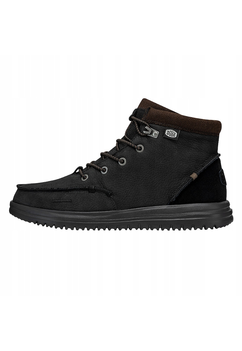 Ghete Chelsea de piele naturala pentru Femei - Bradley Boot Leather - Negru -