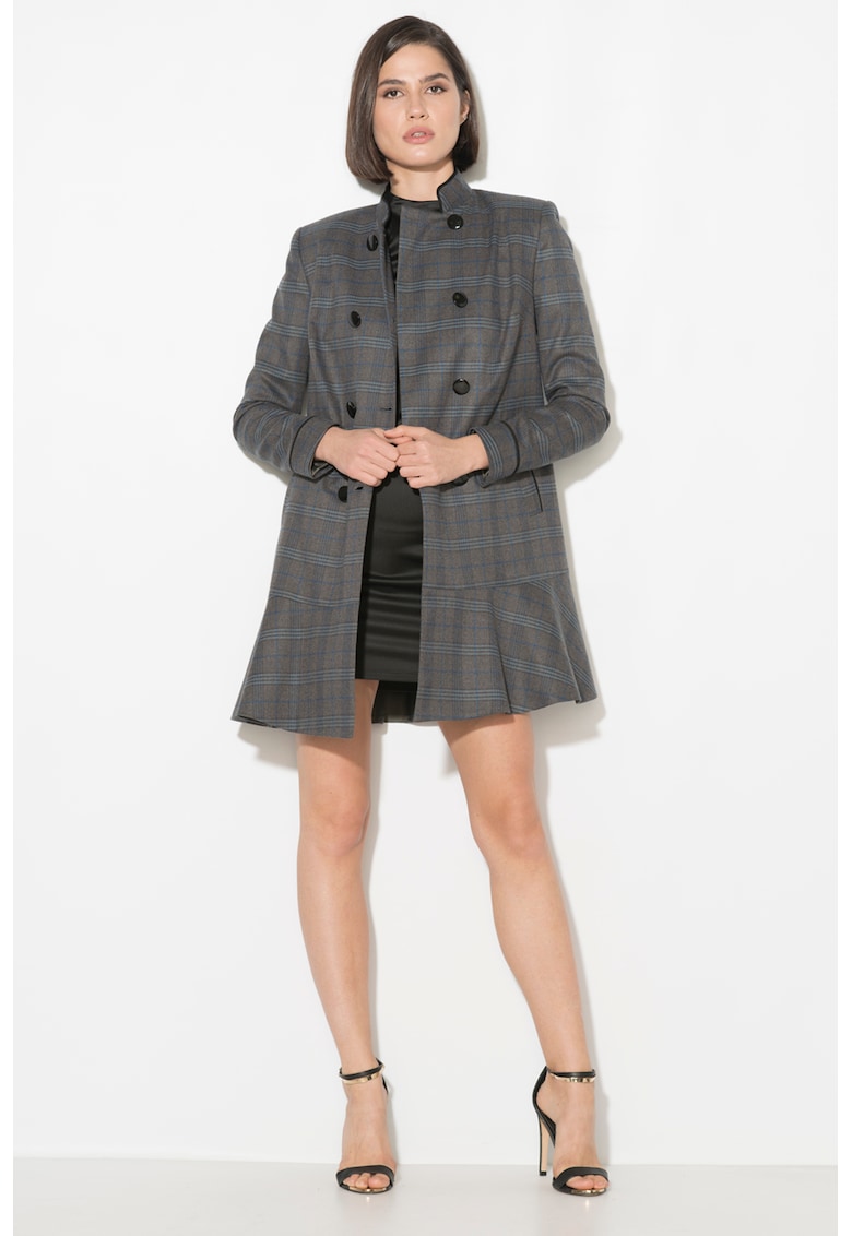 Palton cu model tartan