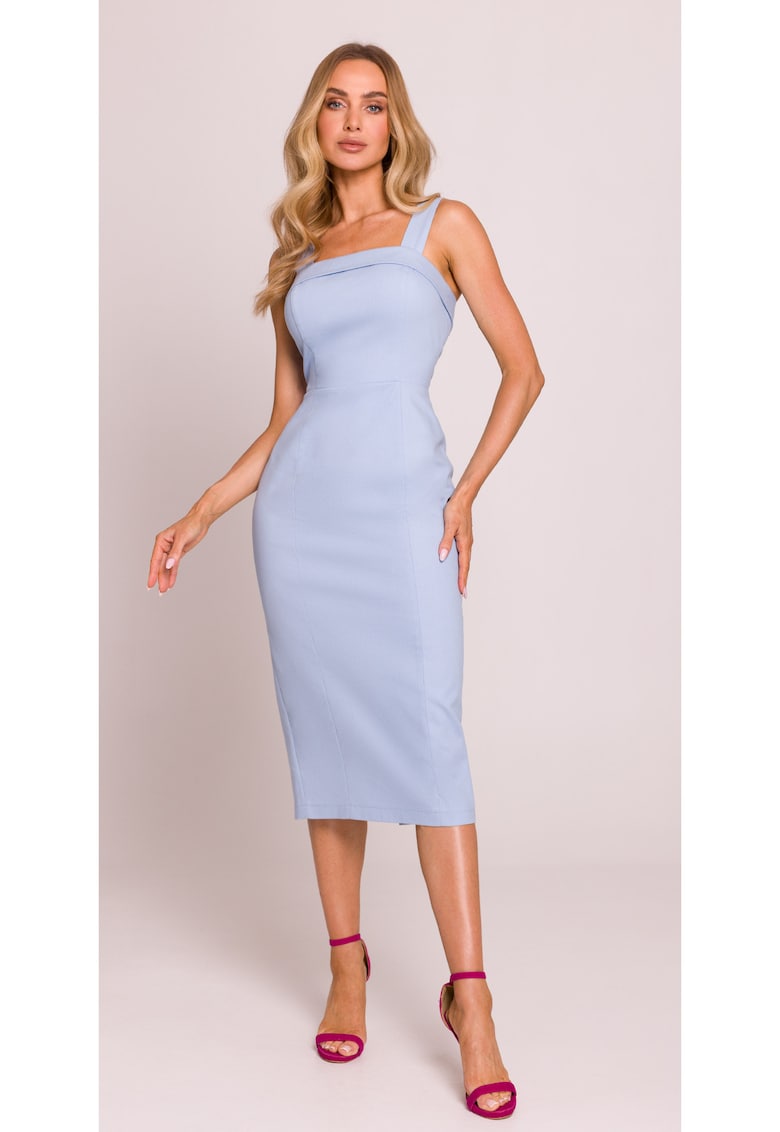 Rochie tip creion cu bretele detasabile -