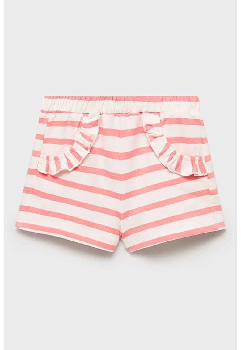 Pantaloni scurti din bumbac cu model in dungi