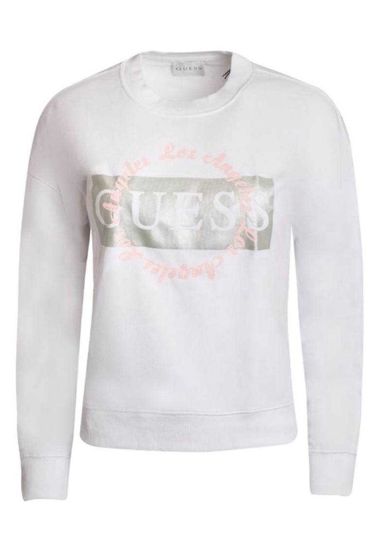Guess Bluza pentru femei - Bumbac - Alb - Alb