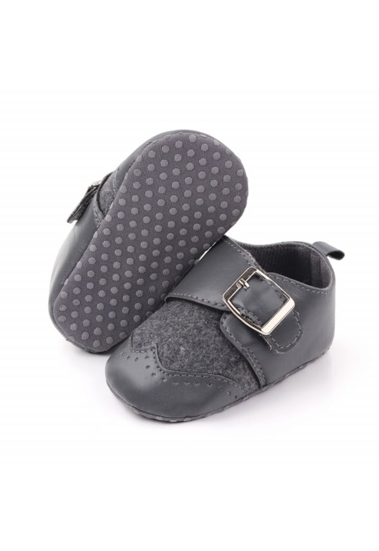 Pantofi Cu Catarama - Elegant - Piele ecologica - Baieti - Gri - Gri