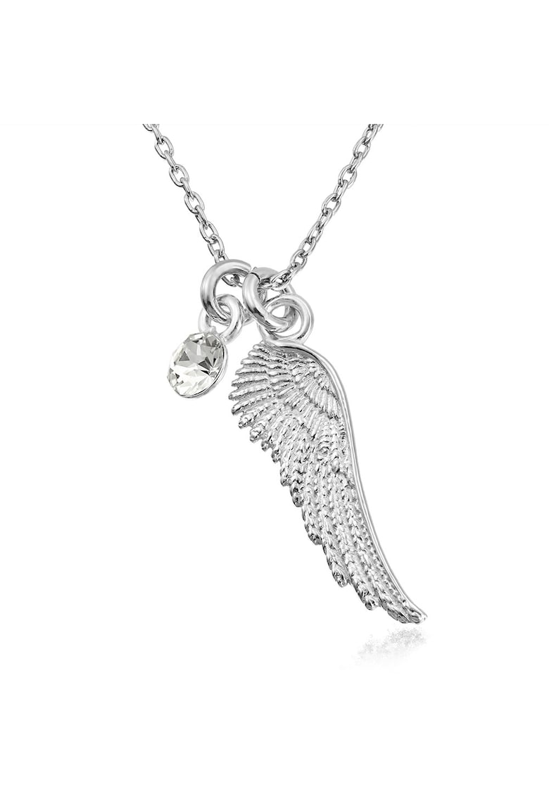 Colier Argint 925 placat cu rodiu cu Cristale Swarovski® Xirius 6mm Crystal Clear - Wing