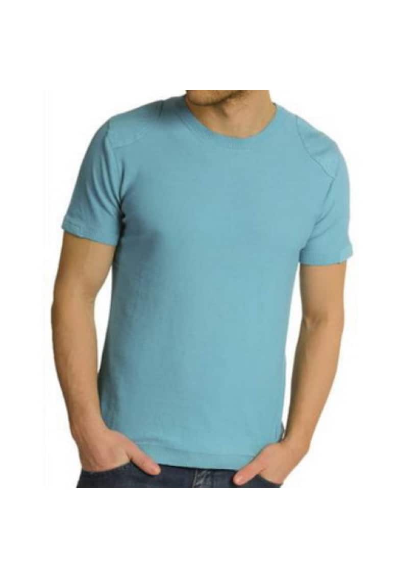 Tricou Knitted barbati - Albastru deschis