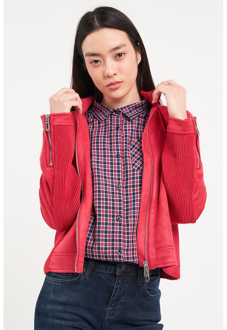 Jacheta cu buzunare laterale cu fermoar