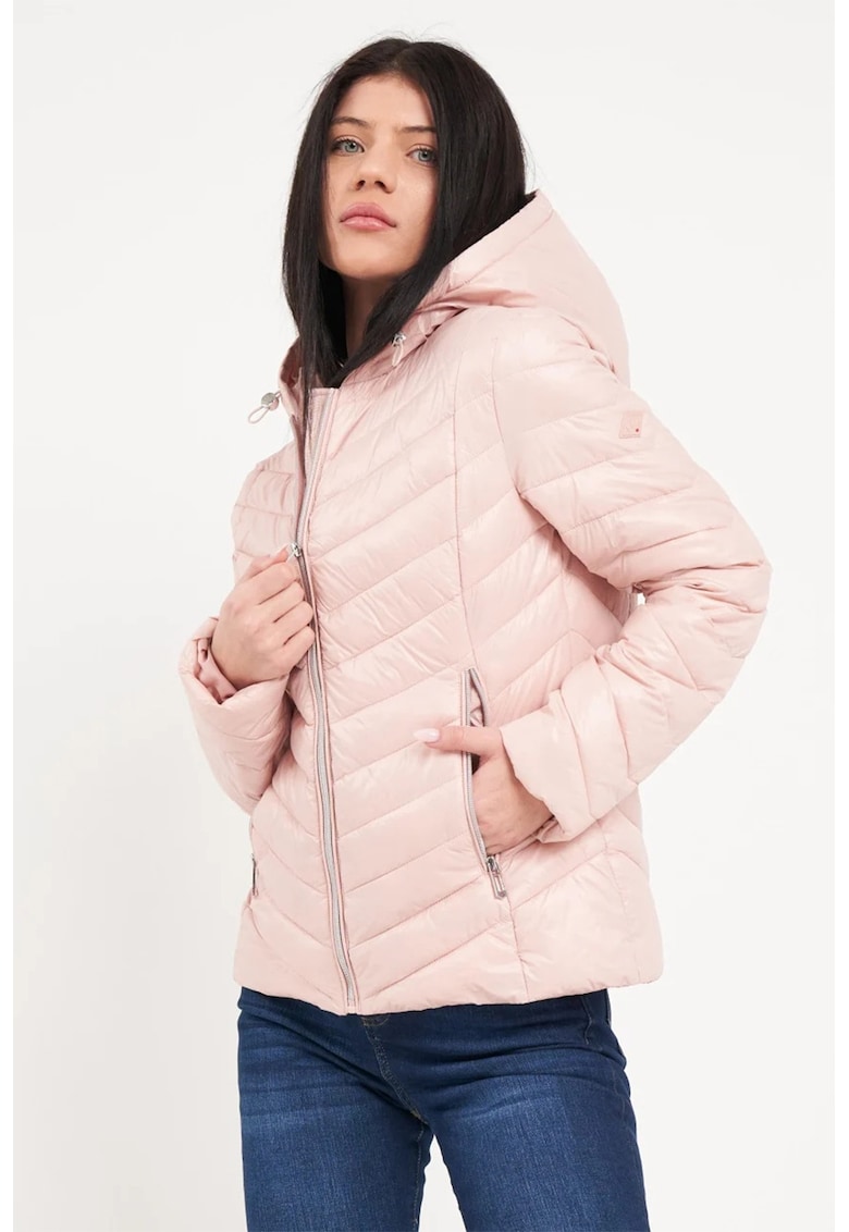 Jacheta cu gluga si fermoar