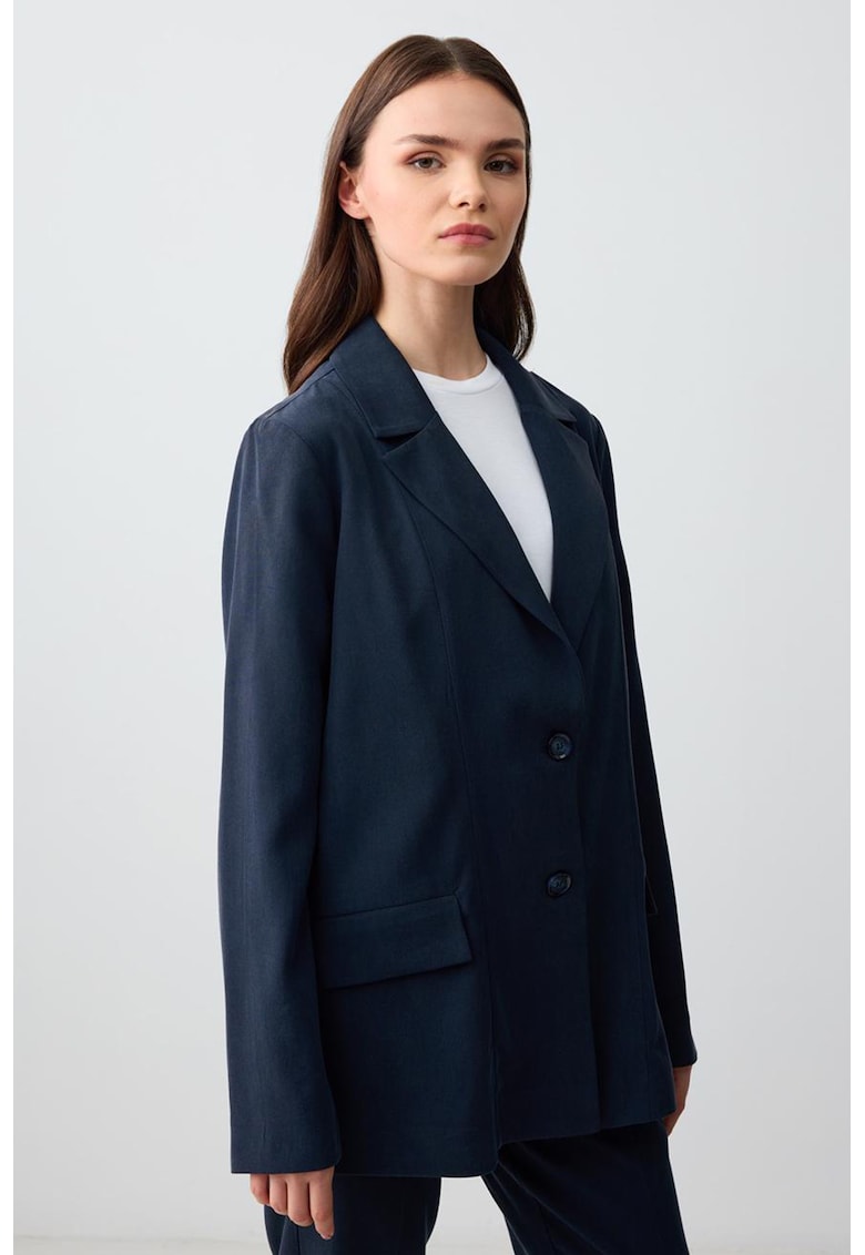 Sacou supradimensionat din amestec de tencel Sacou supradimensionat din amestec de tencel