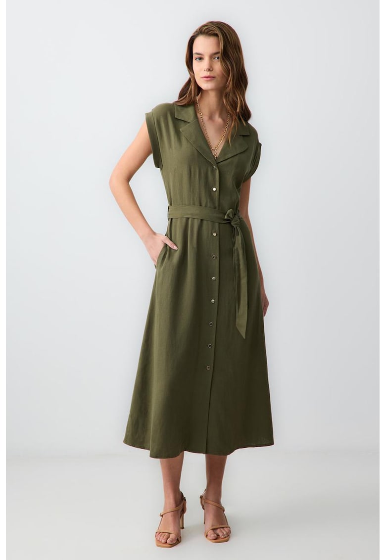 Rochie-camasa din amestec de in