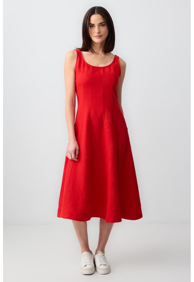 Rochie de in fara maneci cu decolteu rotund