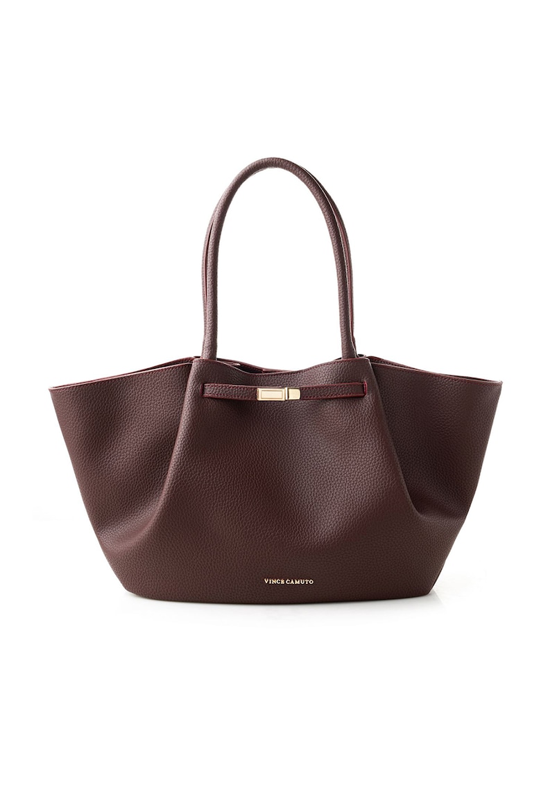 Geanta tote de piele ecologica - Visiniu - 27 x 52 x 13 cm