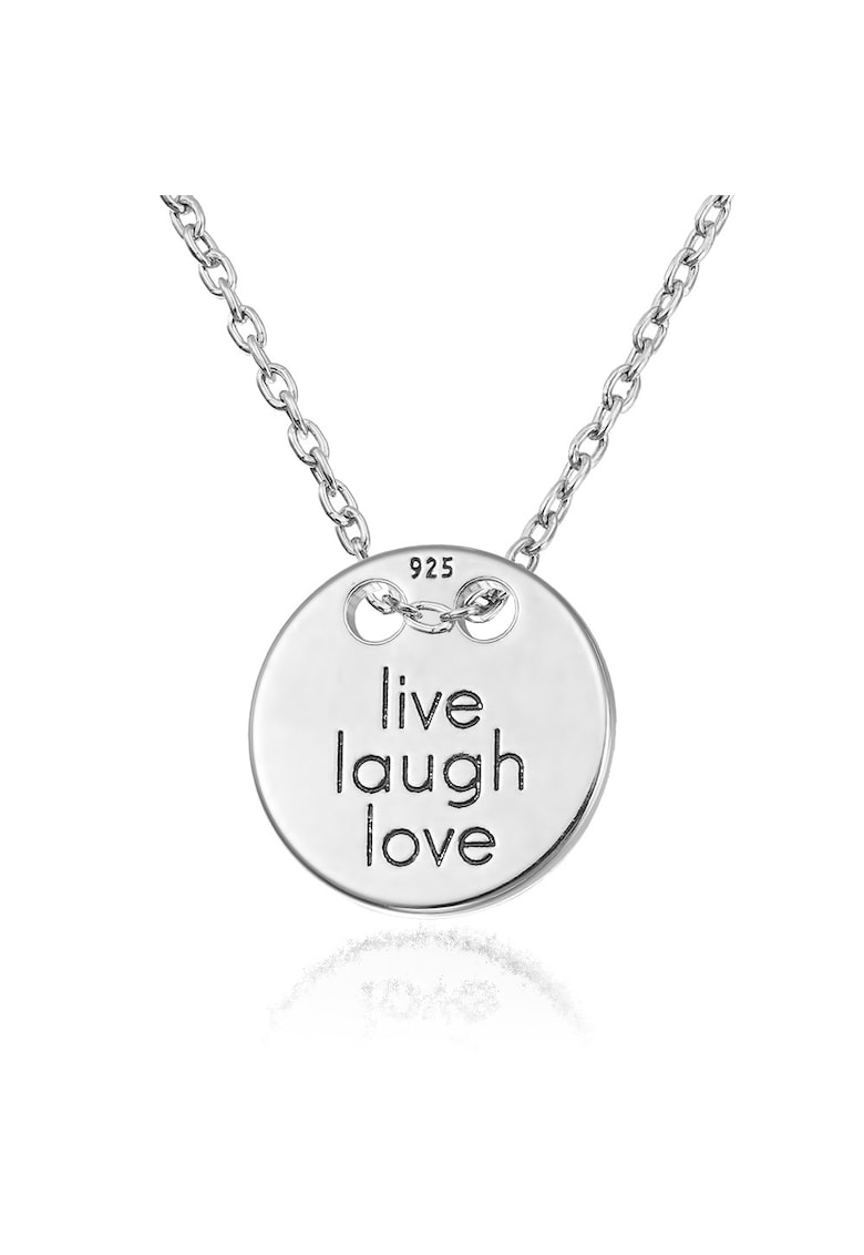 Colier Argint 925 placat cu rodiu - Live - laugh - love