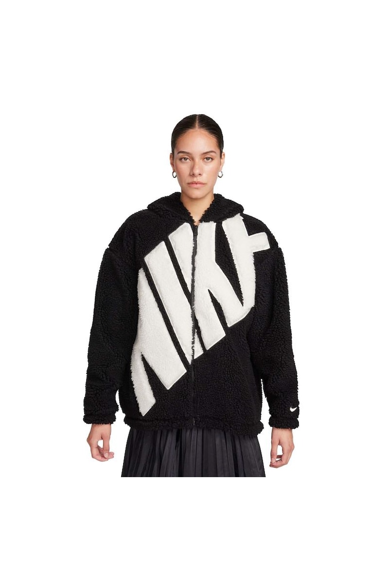 Geaca  pentru Femei - w nsw logo sherpa jkt - FB8695-010 - Negru