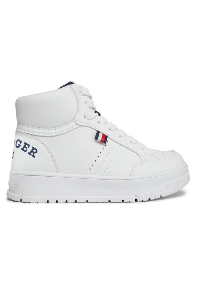 Pantofi sport pentru Fete - logo high top lace-up sneaker - T3X9-33362-1355X336 - Alb Pantofi sport pentru Fete - logo high top lace-up sneaker - T3X9-33362-1355X336 - Alb