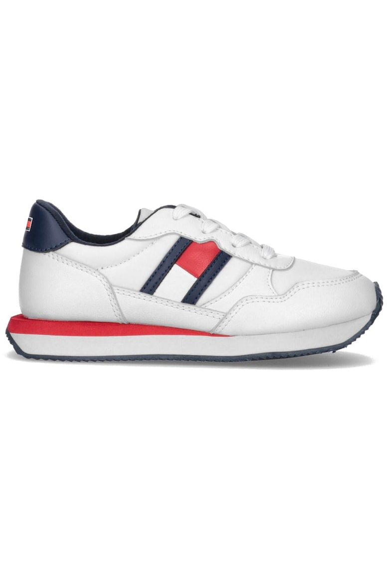 Pantofi sport  pentru Fete - flag low cut lace-up sneaker - T3X9-33133-0208100 - Alb