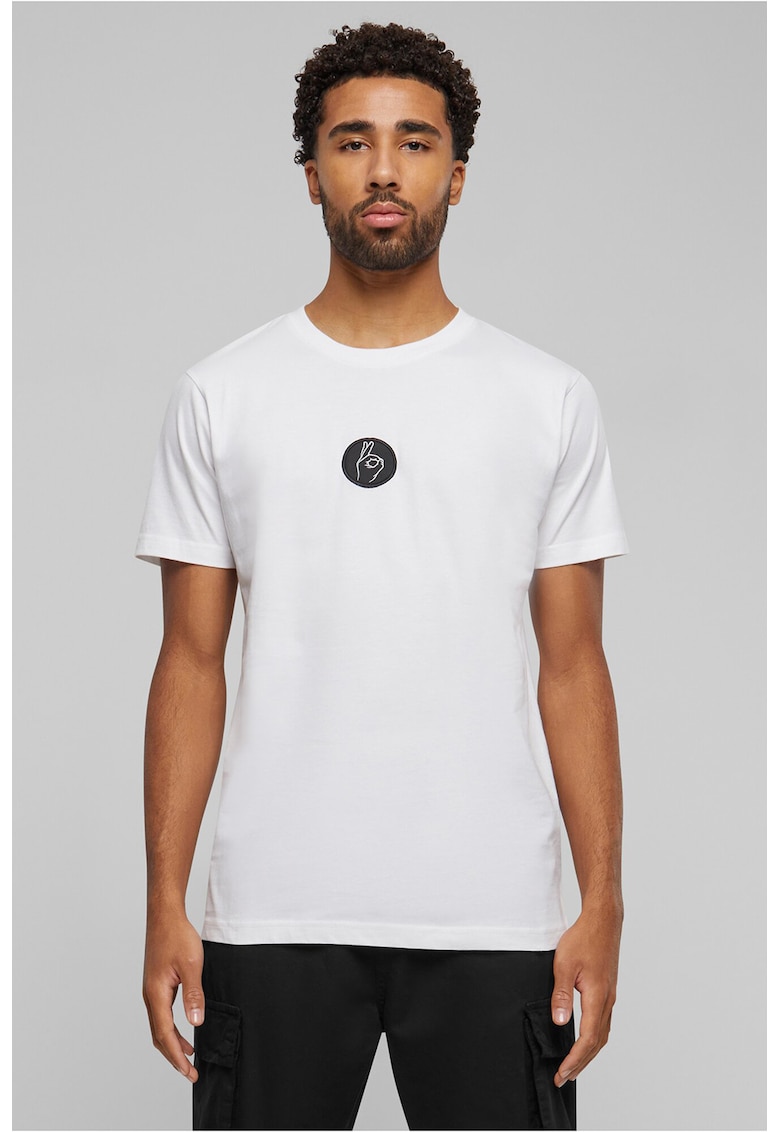 Tricou din bumbac cu imprimeu grafic discret