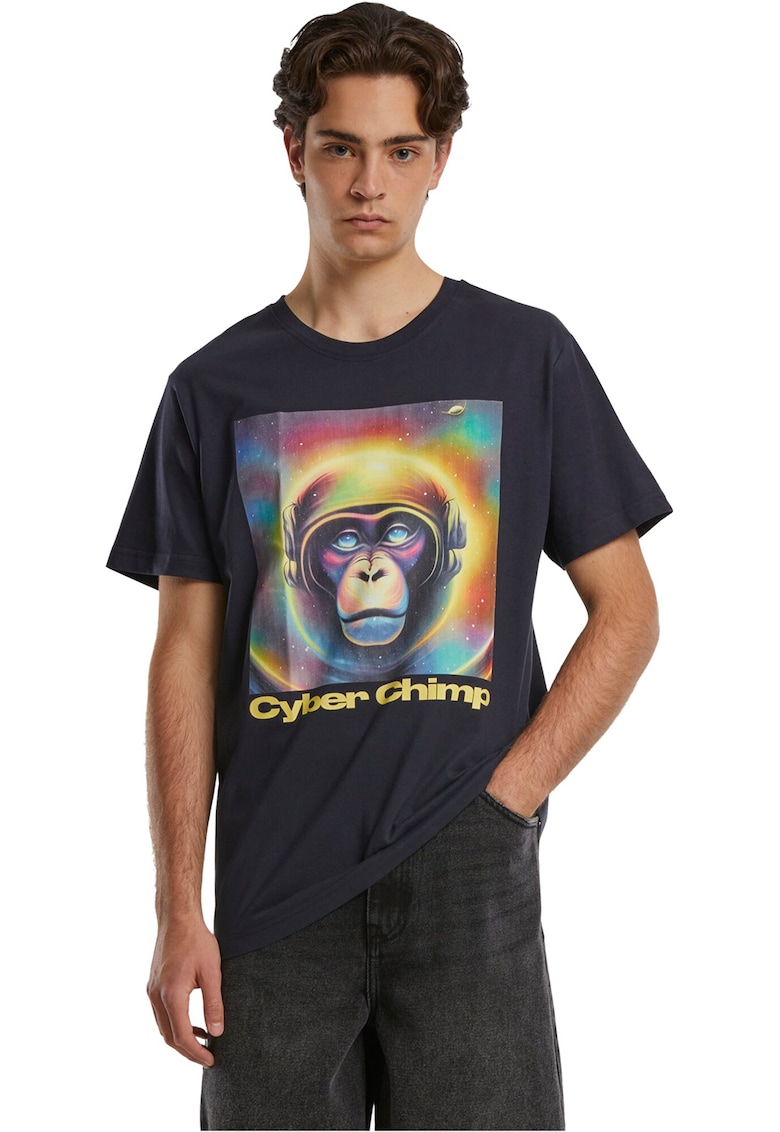 Tricou regular-fit cu imprimeu - Galben/Gri antracit