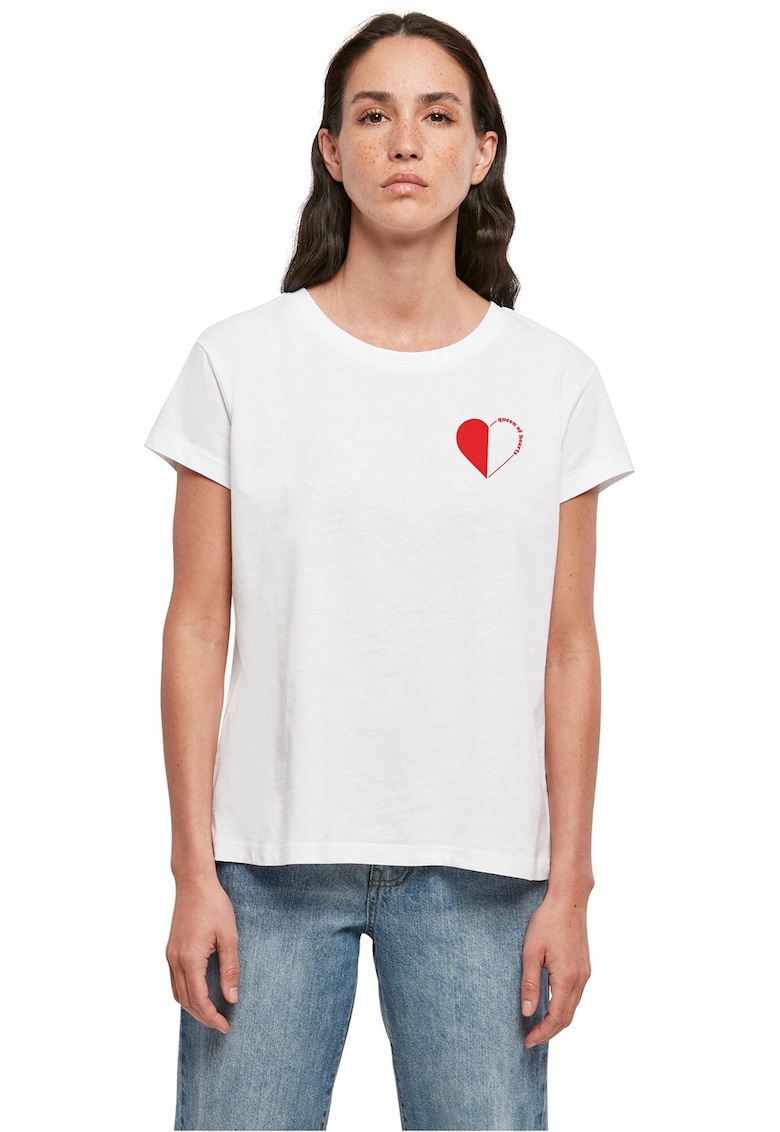 Tricou din bumbac cu detaliu inima