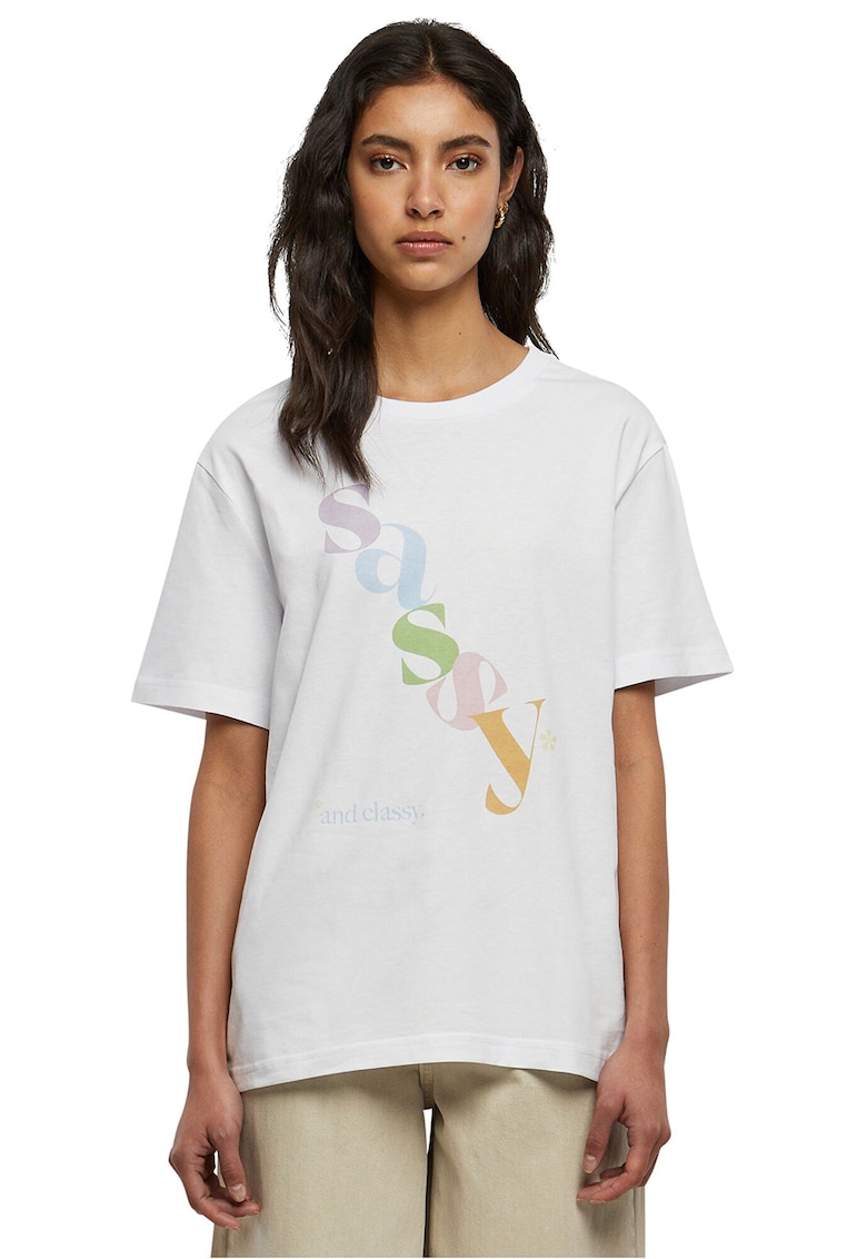 Tricou unisex din bumbac cu imprimeu text