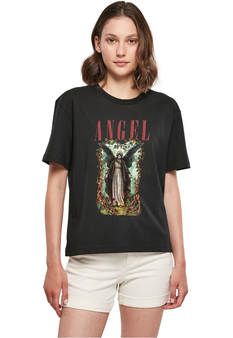 Tricou unisex cu imprimeu grafic - Rosu/Verde/Negru stins