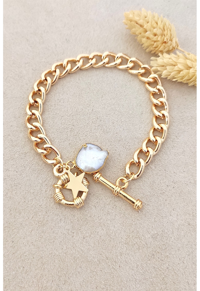 Bratara-lant de alama cu element stea