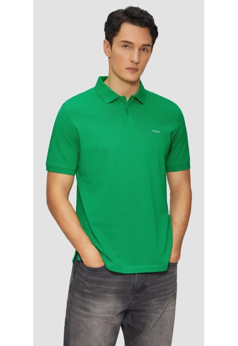 Tricou polo barbati - din bumbac cu croiala Regular Fit - logo -