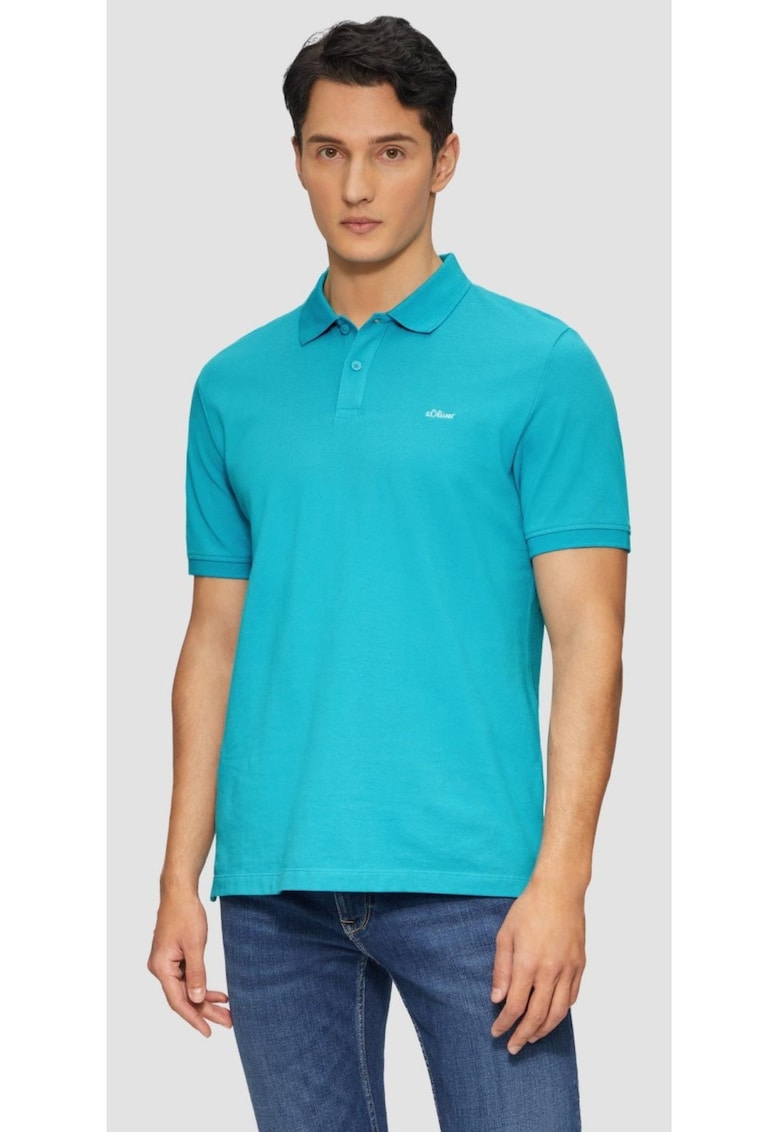- Tricou polo din bumbac pique