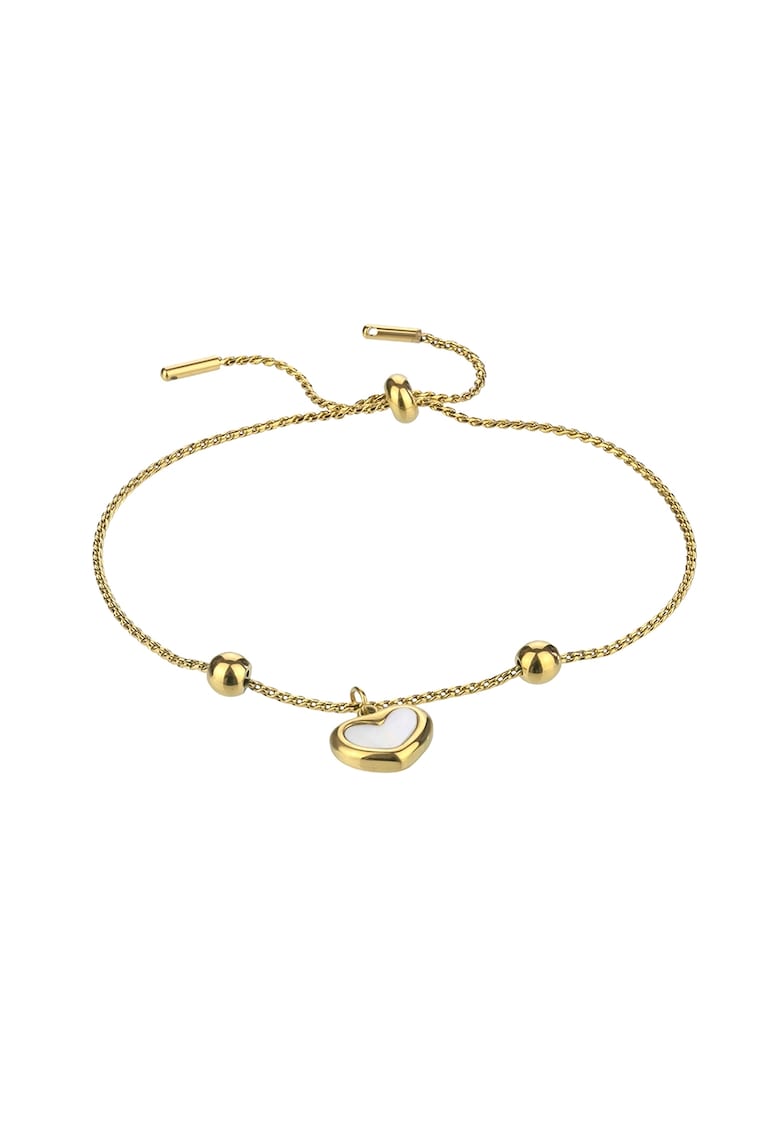 Bratara placata cu aur de 18K cu pandativ inima