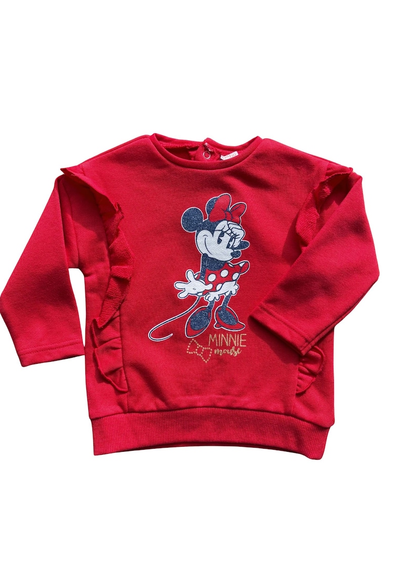 Hanorac Minnie Mouse - imprimeu - rosu - bumbac - Rosu