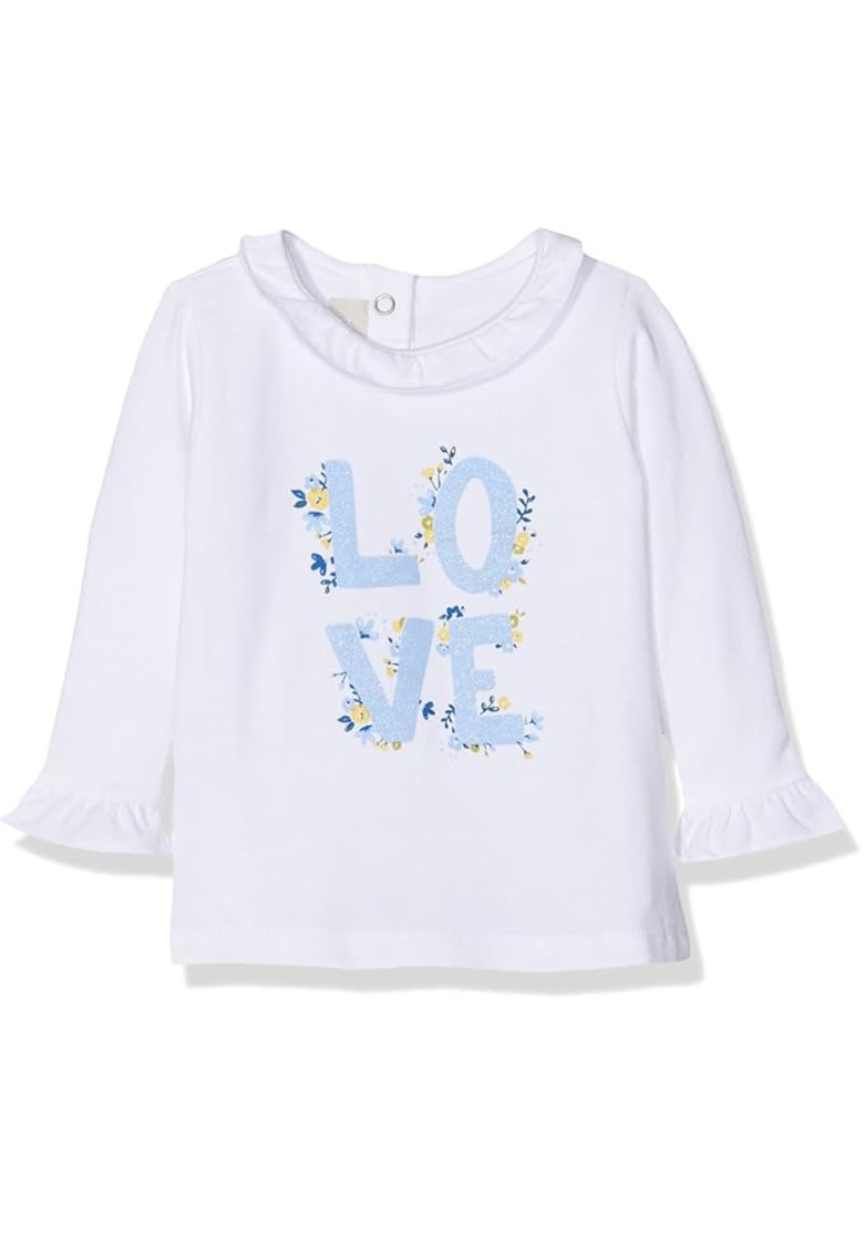 Bluza din bumbac cu imprimeu text -