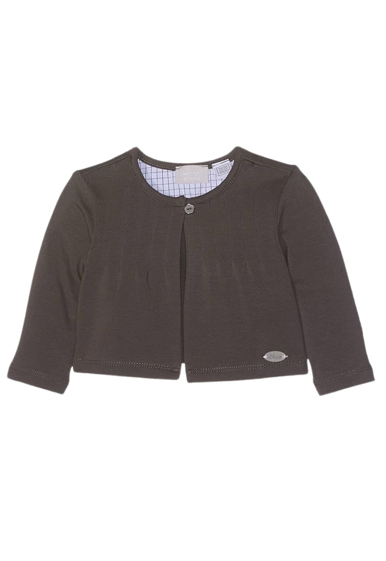 Bolero pentru fete - gri - bumbac-elastan - cu volane decorative