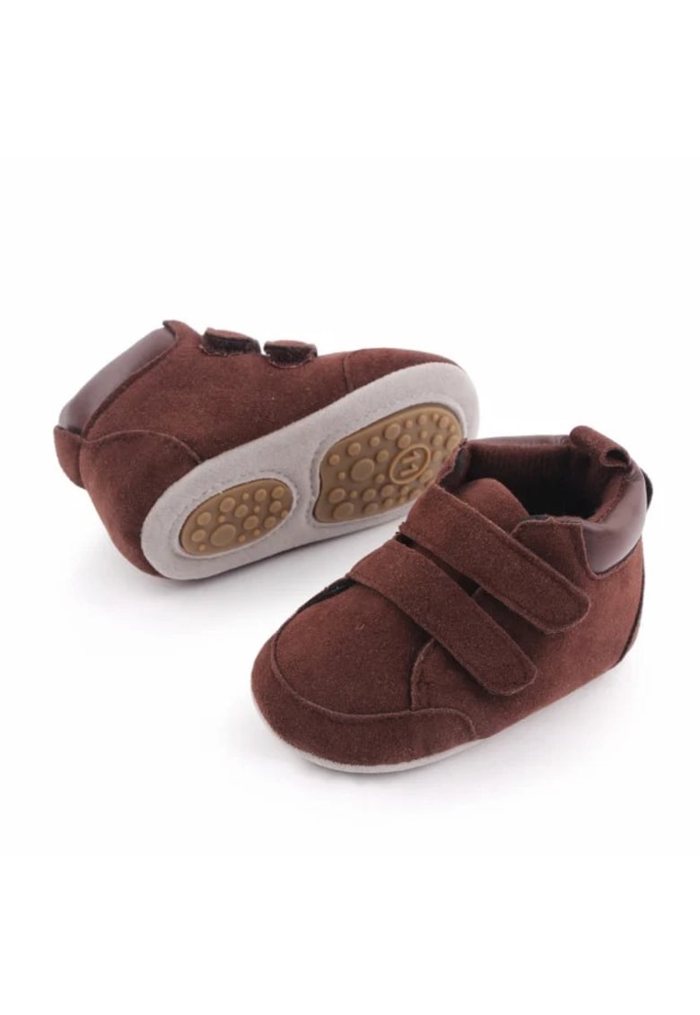 Ghete Din Material Tip Piele Intoarsa - Casual - Baieti - Velcro - Maro - Maro