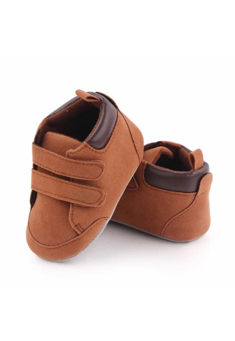 Ghete Material Tip Piele Intoarsa - Casual - Baieti - Velcro - Maro - Maro