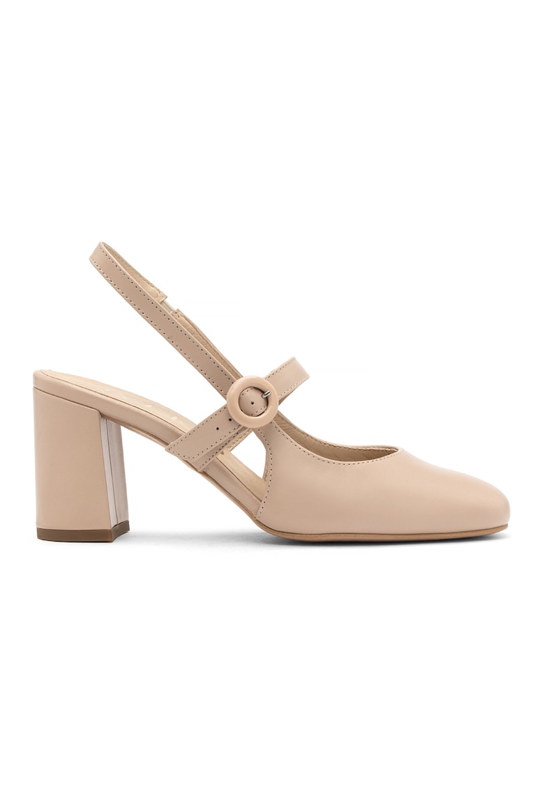 Pantofi slingback de piele - Bej