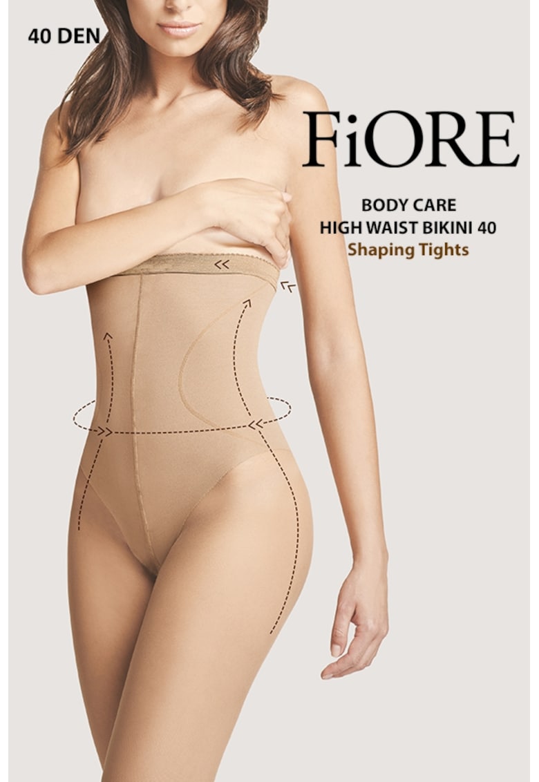 Ciorap BodyCare High Waist Bikini 40 Den - Bej