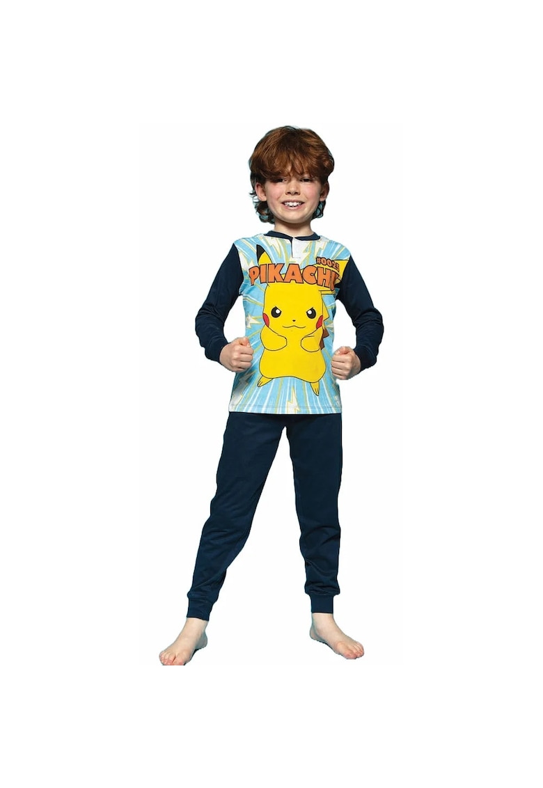 Pijamale copii Pokemon Pikachu Albastru Pijamale copii Pokemon Pikachu Albastru