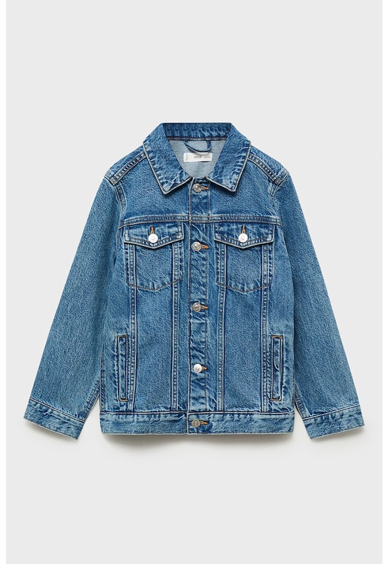 Jacheta din denim cu buzunare multiple