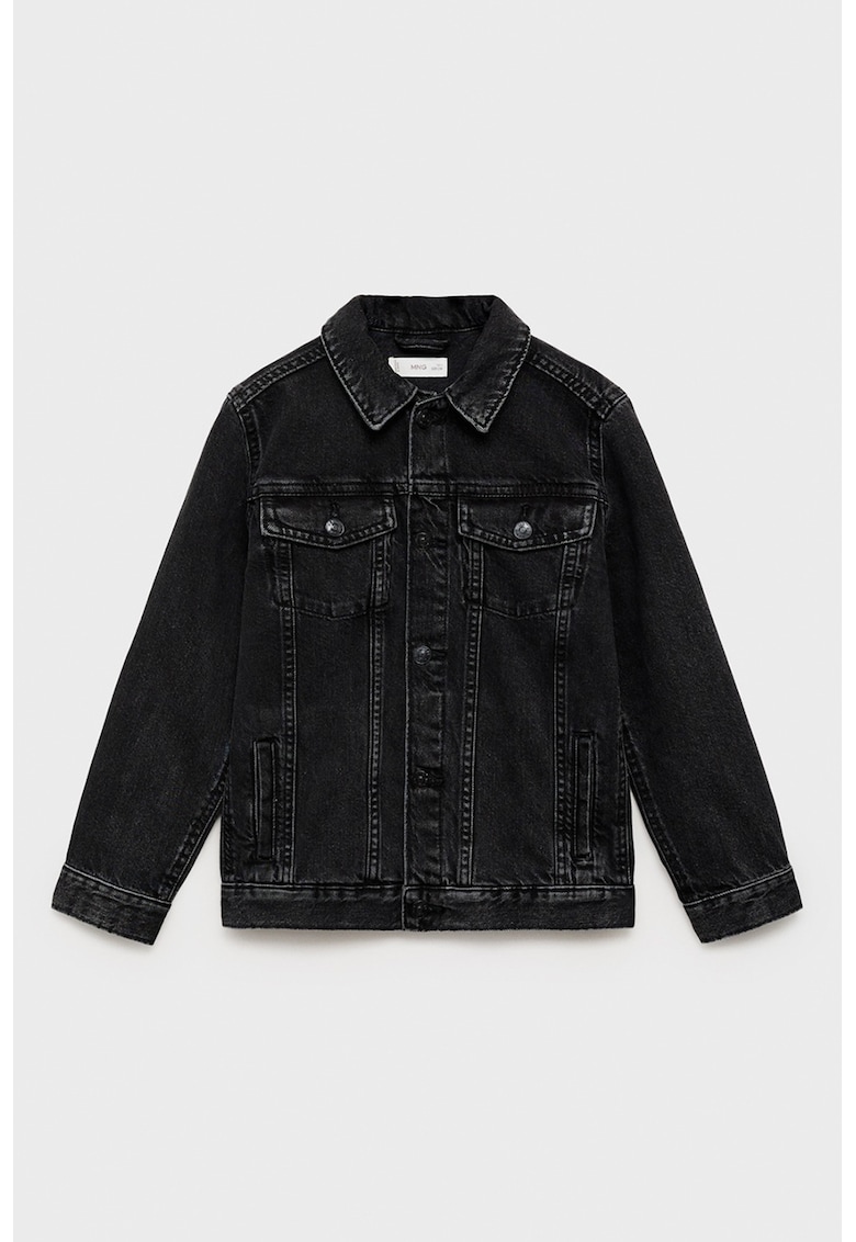 Jacheta din denim cu buzunare multiple