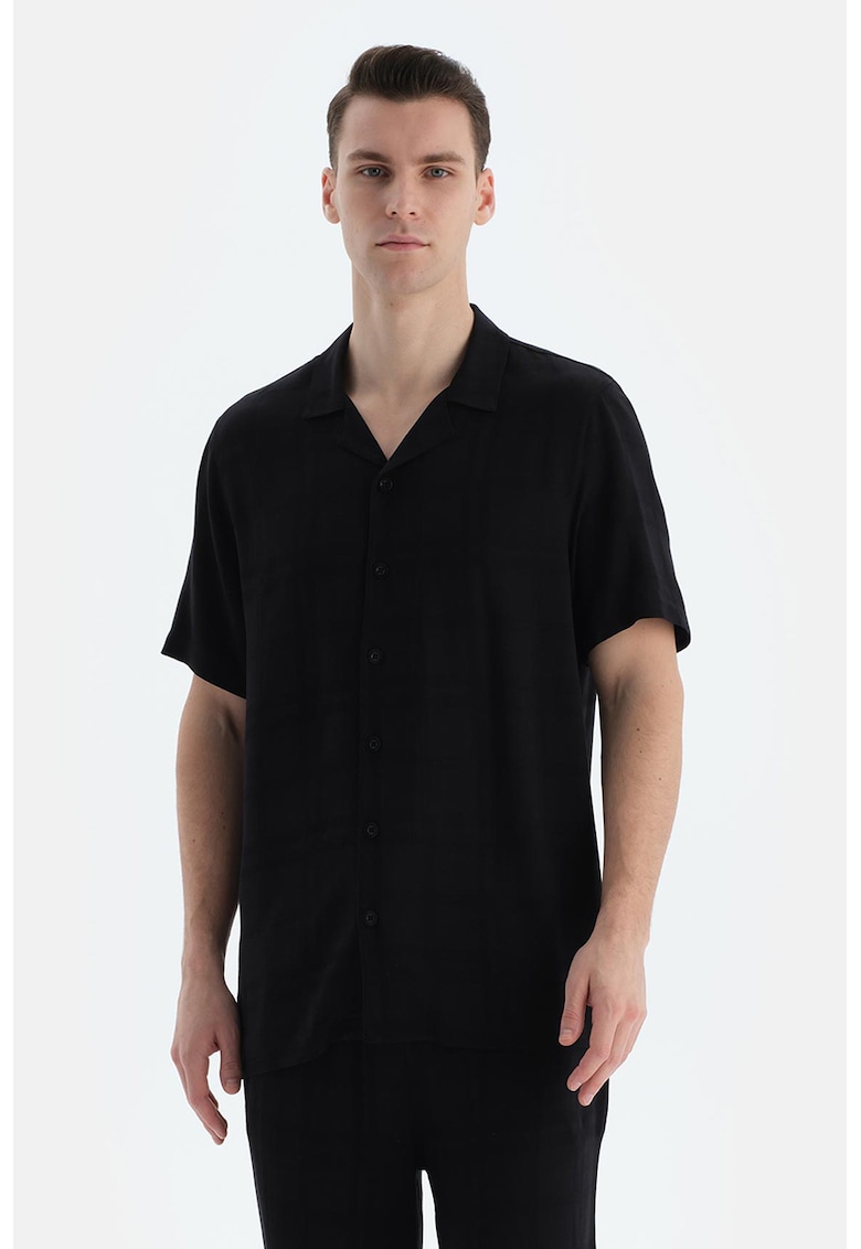 Camasa de pijama din amestec de modal cu nasturi