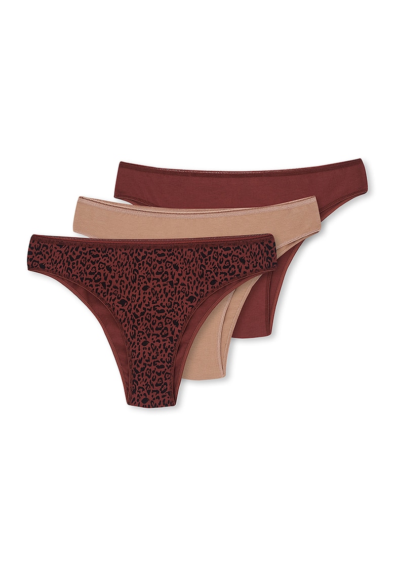 Set de chiloti brazilieni din amestec de bumbac - 3 perechi